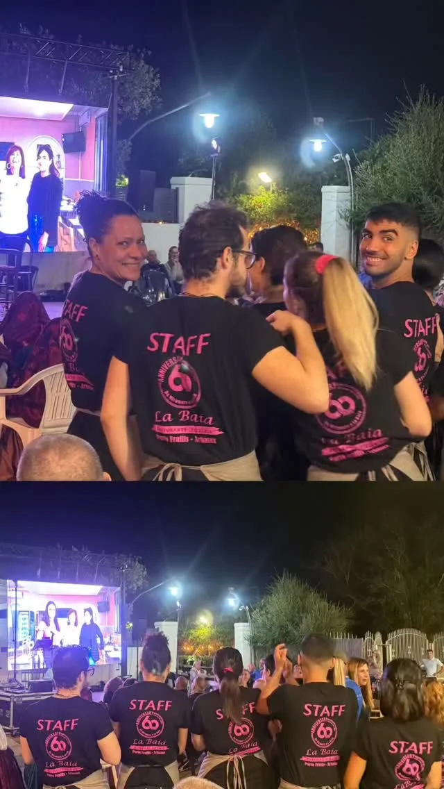 Backstaige della festa 📸Dalla cucina alla sala alla plonge a tutto lo Staff della Baia ✨Ognuno di voi ha contribuito per la buona riuscita di una serata magica 👏🏻 GRAZIE 👏🏻...#60anniversary #ristorantepizzerialabaia #staffymoments #squadrachevincenonsicambia❤️